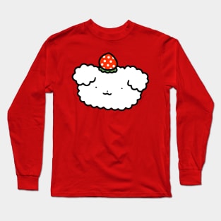 Strawberry Fluffy Dog Face Long Sleeve T-Shirt